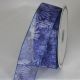 Wired Semi Sheer Straw Flowers 2 inch by 20 yards Blue