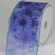 Wired Semi Sheer Straw Flowers 4 inch by 20 yards Blue