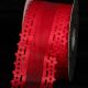 Wired Sheer With Flower Edge 2.5 Inch 20 Yards  Red