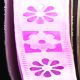 Wired Embossed Flowers 1 Inch 20 Yards  Pink