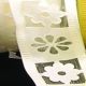 Wired Embossed Flowers 1 Inch 20 Yards  Ivory