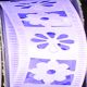 Wired Embossed Flowers 1 Inch 20 Yards  Lilac