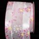 Wired Embossed Georgette 4 Inch 20 Yards  Pink