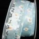 Wired Embossed Margaritte 2.5 Inch 20 Yards Light Blue