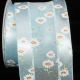 Wired Embossed Georgette 4 Inch 20 Yards Light Blue