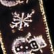 Wired Sheer Happy Snowmen Small 1.5 Inch 20 Yards Wine/gold