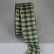 French Wired Woven Check Susi 1.5 Inch 27 Yards Gold/hunter