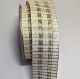 French Wired Woven Check Abby 1.5 Inch 27 Yards Gold/ivory