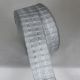 French Wired Woven Check Abby 1.5 Inch 27 Yards Silver/Grey