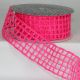 Wired Open Chenille Netting 2.5 inch by 20 yards Fuchsia