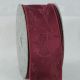 Wired Fabric Self Edge Safari 2.5 Inch 20 Yards Burgundy