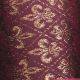 Wired Fabric Dia Fleur De Lis 2.5 Inch 20 Yards Burgundy
