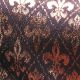 Wired Fabric Dia Fleur De Lis 5 Inch 20 Yards Navy
