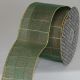 Gold Wired Pin Stripe Check 3 inch by 20 yards Forest