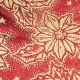 Wired Semi sheer Holly Flower 5 Inch 20 Yards Red