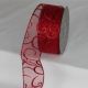 Wired Sheer Swirly Swirl 2 inch by 20 yards Red