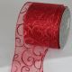 Wired Sheer Swirly Swirl 4 inch 20 yards Red