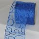 Wired Sheer Swirly Swirl 4 inch 20 yards Blue