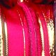 Wired Woven Elegant Lines 2.5 Inch 25 Yards Red/gold