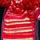Wired Woven Sheer Abraham 1.5 Inch 25 Yards Red
