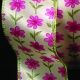 Wired Print Petite Flowers 1.5 Inch 20 Yards Pink