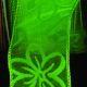 Wired Sheer Flock Flowers 1.5 Inch 20 Yards Green