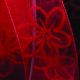 Wired Sheer Flock Flowers 1.5 Inch 20 Yards Red
