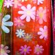 Wired Sheer Colorful Flowers 1.5 Inch 20 Yards Orange