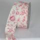 Wired Print Toille Flowers 2 inch by 20 yards Red