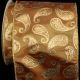 Gold wired Satin Power Paisley 6 Inch 20 Yards Amber