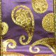Gold wired Satin Power Paisley 6 Inch 20 Yards Rose