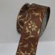 Wired Elegant Taffeta Swirl 2.5 inch by 20 yards Brown