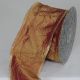 Broad Wired Crinkled Silk Satin 3 inch by 20 yards Amber