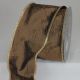 Broad Wired Crinkled Silk Satin 3 Inch 20 Yards Brown