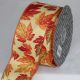 Wired Fabric Print Acorn Leaf 2.5 inch by 20 yards Ivory