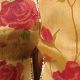 Gold Wired Print Senior Rose 2.5 Inch 27 Yards Gold