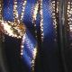 Wired Woven Double Side Solid 3/8 Inch 54 Yards Blue/gold