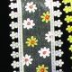Wired Sheer Mini Daisy Edging 1.5 Inch 20 Yards Ivory