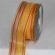Wired Sheer Stripe Campari 1.5 Inch 27 Yards Orange