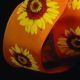 Wired Woven Taffeta Sunflower 1.5 Inch 27 Yards Orange
