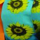 Wired Woven Taffeta Sunflower 1.5 Inch 27 Yards Blue