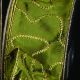 Gold Wired Swirl Satin Silk Aria 4 Inch 20 Yards Hunter