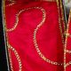 Gold Wired Swirl Satin Silk Aria 4 Inch 20 Yards Red