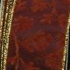 Wired Satin Silk with Velvet Flower Applica 2 Inch 20 Yards Brown