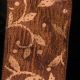Wired Swirl Leaf on Crunch Satin 2 Inch 20 Yards Brown