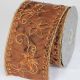 Wired Satin Flowers of Sumatra 4 Inch 10 Yards Brown