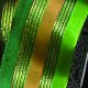 French Wired Gold Stripes 1.5 Inch 27 Yards Greens