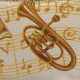 Gold wired Musical Instruments 2.5 Inch 20 Yards Ivory