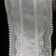 Pearl Wired Satin with Lace Trim 2.5 Inch 20 Yards  White