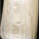 Pearl Wired Satin with Lace Trim 2.5 Inch 20 Yards  Cream